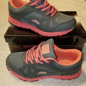 Grey & pink MG Sport Air athletic shoes Size 7.5 NEW